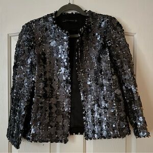Zara Sequin Embellished Jacket